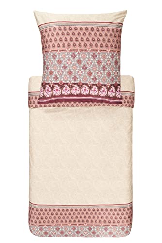 Bassetti Laglio Maco Satin Bed Linen Set Beige 41 Size 155 x 220 cm + 80 x 80 cm