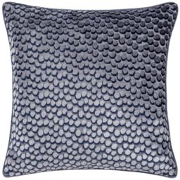 Furn Hoem Lanzo Cut Velvet Piped Cushion Cover – Velvet Piped Trim Zip Closure (Dusk – 45 x 45cm)