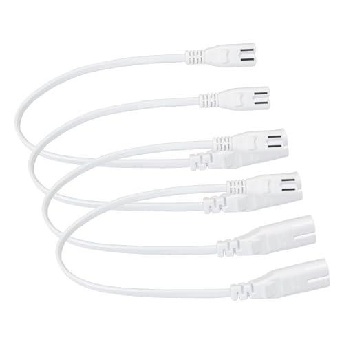 Knightsbridge Link Power Cord 500mm, White (Pack of 4)