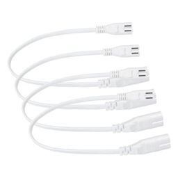 Knightsbridge Link Power Cord 500mm, White (Pack of 4)