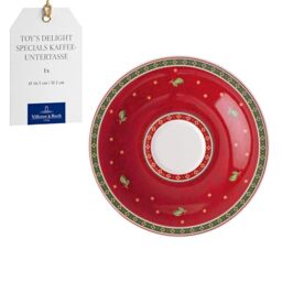 Villeroy & Boch ??? Toy's Delight Specials Coffee Saucer, Saucer for Coffee Cups, Small Porcelain Plate with Christmas Motif, Plate for Biscuits, 16.7 cm ??, Dishwasher-Safe, Microwave-Safe
