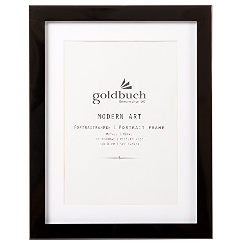 goldbuch Modern Art 960293 Portrait Frame for 1 Picture 13 x 18 cm Metal Black