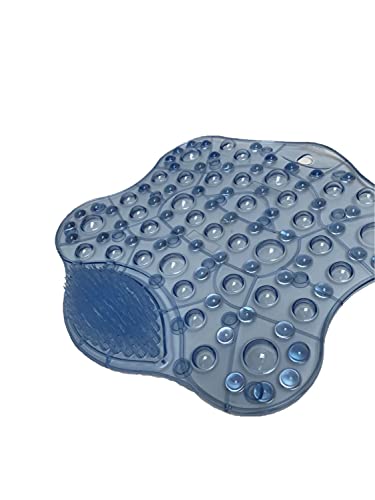 Bayliss Mobility Shower Mat with Foot Cleaner - Bath Matt with Football Brush - Plastic Shower Matt