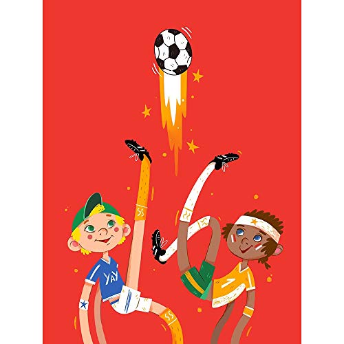 Wee Blue Coo Football Soccer Friends Unframed Wall Art Print Poster Home Decor