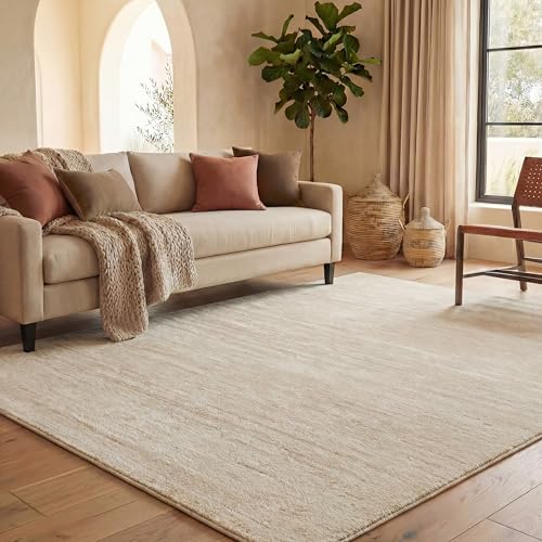 Safavieh Modern Rug for Living Room, Dining Room, Bedroom - Adirondack Collection, Short Pile, in Champagne and Cream, 67 X 213 cm
