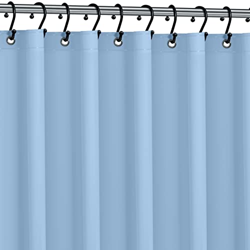 No Smell Shower Curtain Liner 72x72 Light Blue - PEVA Plastic Shower Curtain for Bathroom, PVC-Free Waterproof Blue Shower Liner with Metal Grommets and Magnet-Weighted Bottom Hem - Washable Liner