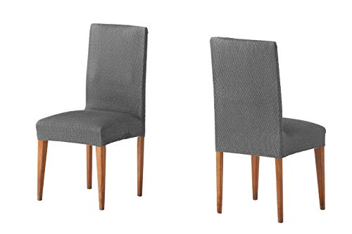 Martina Home Chair Cover with Backrest 24 x 30 x 6 cm Grey, 2 Units