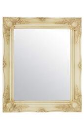 26INCH x 22INCH LARGE IVORY ANTIQUE DESIGN ORNATE DRESS WALL MIRROR NEW Beautiful Ornate Shabby Chic Over Mantle Big Wall Mirror