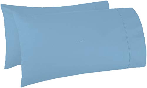 TBM Oversize Pillowcase Deep Blue Queen Extra Large Fits Even The Fluffiest Pillow Including The Pancake Pillow Sleeve Style Extra Tall Pillowcase 100% Egyptian Cotton 600 Thread Count