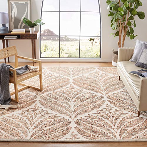 Safavieh Capri Collection Modern Rug for Living Room Dining Room Bedroom Short Pile Beige and Ivory 91 x 91 cm