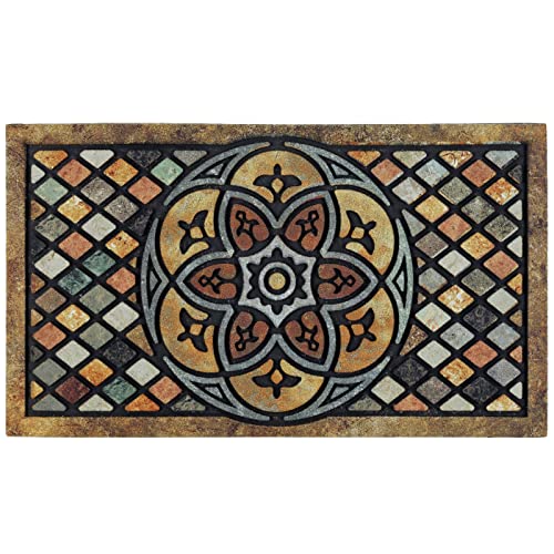 CHICHIC AONELAS Door Mat Welcome Mat 18 x 30 Inch Front Door Mat Outdoors for Home Entrance Outdoors Mat for Outside Entry Way Doormat Entry Rugs, Heavy Duty Non Slip Rubber Back Low Profile, Petal 2