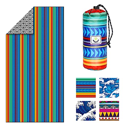4Monster Microfiber Beach Towel for Travel Quick Dry Super Absorbent Lightweight Towel for Swimmers, Sand Free Towel, Beach Towels for Pool, Swim, Water Sports (27 Hawaii, Large (63 x 31.5 inches))