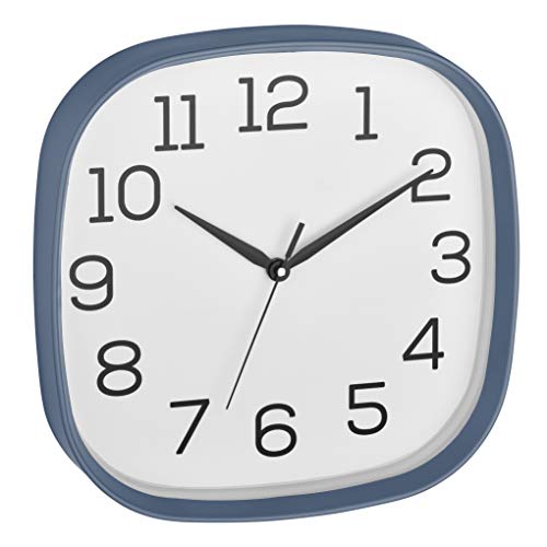 TFA Dostmann Dove Blue Analogue Wall Clock with Silent Sweep Drive Glass Cover 295 x 55 x 295 mm (L) 20.3053.06