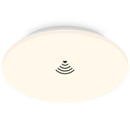 Briloner - LED Ceiling Light with Motion Sensor, Warm White Light, Ceiling Light, lamp, Kitchen lamp, Children's Room, 350x60mm (DxH) White