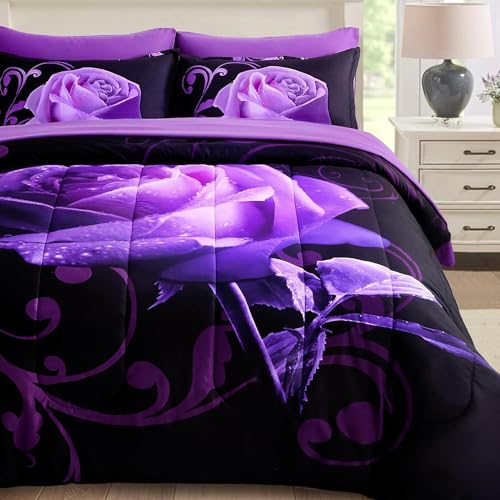WONGS BEDDING Rose Comforter Set Cal King