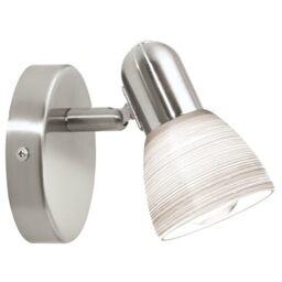 Eglo Wall Lamp Dakar 1, Single-Flame wall Light, Wall Spot in Silver Steel