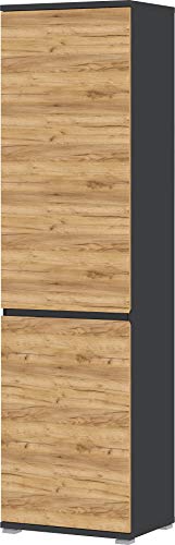 GERMANIA DIE MÖBELMACHER Wardrobe, Oak Acrylonitrile Butadiene Styrene Engineered Wood, Anthracite, 54 x 200 x 40 cm