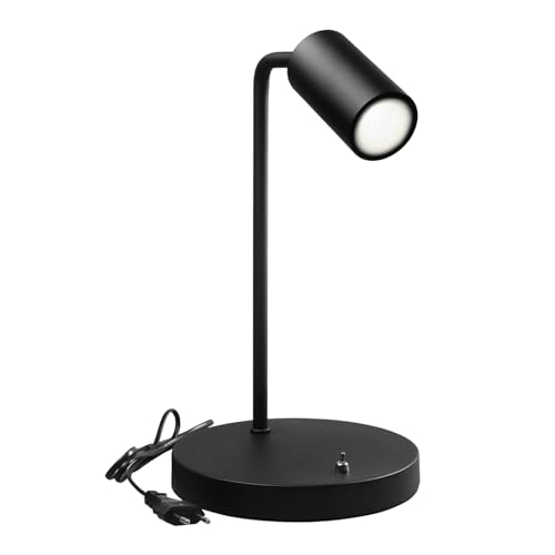 Maclean MCE370 B GU10 Desk lamp GU10 spot Desk lamp with on/Off Switch Black 55x90mm