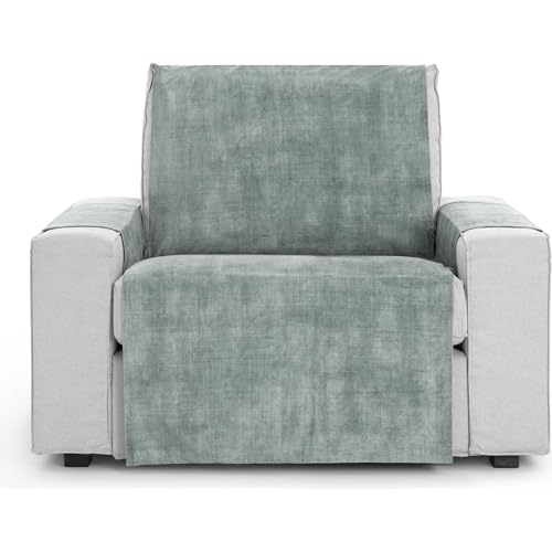 ECOMMERC3 Universal and Versatile 1 Seater Sofa Cover ??? Pearl Grey Sofa Cover Protector Easy to Install for Back, Seat and Arms