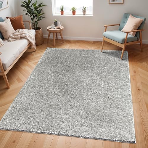 Livabliss Shaggy Rug Shaggy Rug - Modern Berber Rug Living Room 120x170 cm, Soft Shaggy Rugs for Bedroom - Neutral Boho Fluffy Rug, Easy Care Plush Thick Pile - Large Rug, Dark Grey Rug