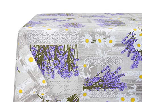 BIANCHERIAWEB Kitchen Tablecloth 140 x 180 cm with M'ama RP Design, Made in Italy, Table Cloth in 100% Cotton
