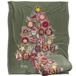 Jq Licensing - Lc Christmas Tree Ornaments Silky Touch Super Soft Throw Blanket 152 X 127 Cm
