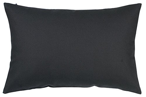 TangDepot 100% Cotton Solid Throw Pillow Cover 12x20 Charcoal Gray - 100% cotton, same-color zip, machine wash & air dry. For living room, bedroom, office, car. 42 colors, 11 sizes. Cover only.