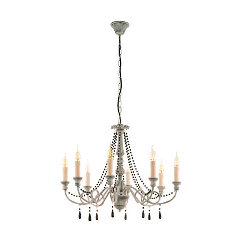 Eglo 49822, Colchester, Chandelier Pendant, Wooden Design, 40W, Antique Taupe