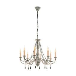 Eglo 49822, Colchester, Chandelier Pendant, Wooden Design, 40W, Antique Taupe