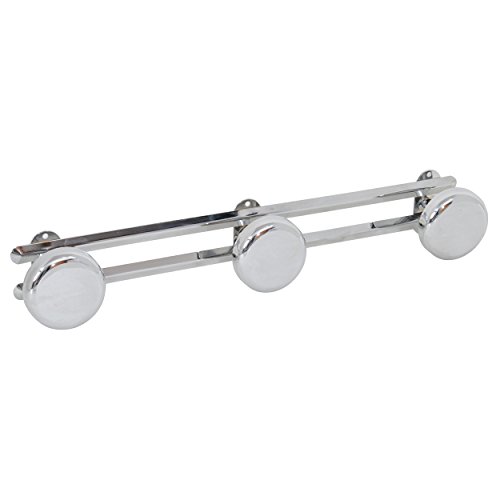 MSV Stainless Steel Coat Hook with 3 Hooks, Silver/Chrome