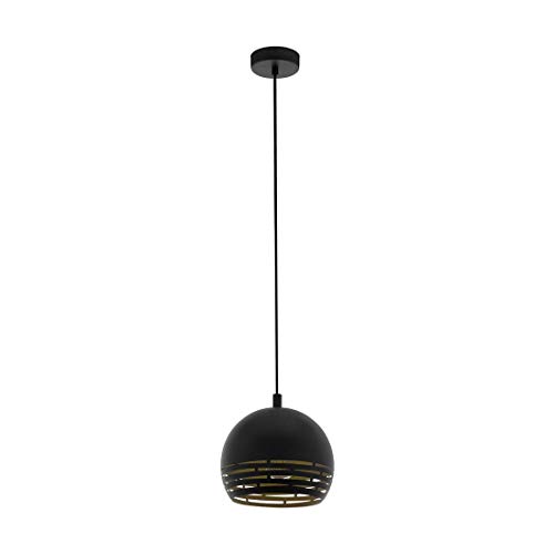Eglo Camastra Pendant Light, Steel, Black, Gold