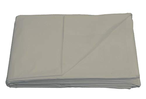 Sleepdown Flat Sheet Bed Linen Bedding Super Soft Easy Care Cotton Blend Plain Dyed Bedsheet Non Iron - Natural - King, 5056242724445