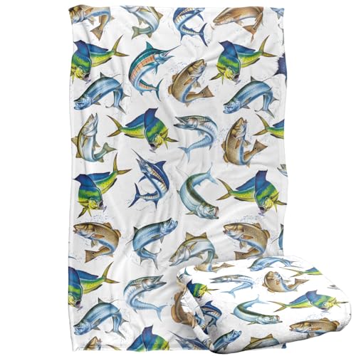 Jq Licensing Saltwater Gamefish Silky Touch Super Soft Throw Blanket 91 x 147 Cm