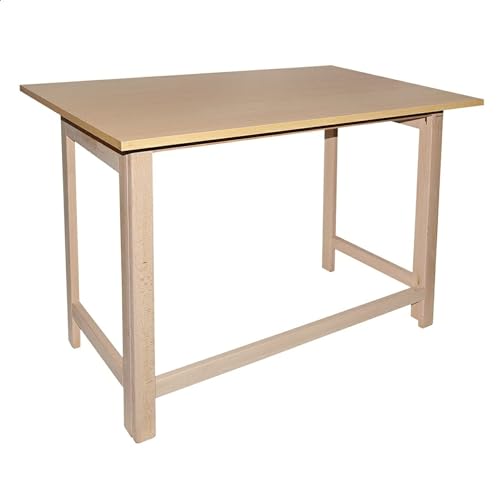 Mueblear 7015 Wooden Folding Table without Polish 100 x 60 x 75 cm