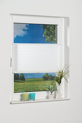 K-home Klemmfix Pleated Blind, White, 60 x 130 (B x L)