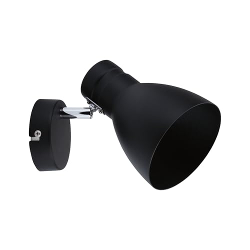 Paulmann 66759 Spotlight Davy 1-Bulb Max. 20 Watt Ceiling Light Black Metal E27 Ceiling Spotlight Without Bulb