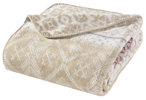 WOHNWOHL Living wohl Wodej a001.3 Blanket Cotton Deer Design, 200 x 150 cm