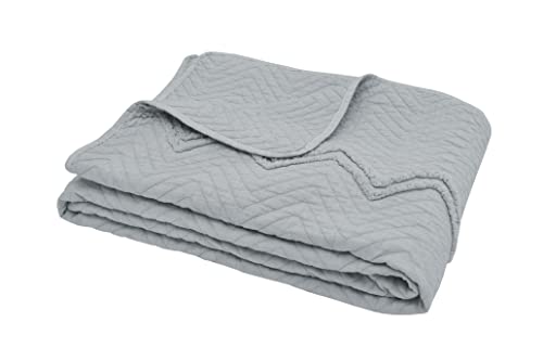 Sleepdown Zig Zag Tufted Throw Over Sofa Super Soft Warm Cosy Luxury Blanket Bedspread - Grey - 200cm x 150cm,5056242894292