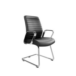 Office Hippo DAWN VISITOR LEATHER EXECUTIVE CHAIR I BLACK PU