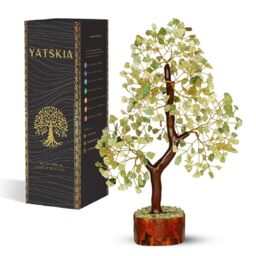 Green Jade Stone - Tree of Life, Bonsai Jade Tree, Crystal Tree, Bonsai Tree, Artificial Trees, Green Jade Healing Money Tree, Crystal Money Tree, Crystal Trees as Home Decor, Metaphysical Gift