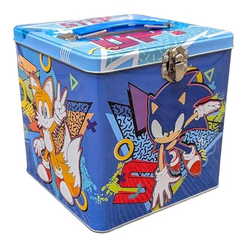 The Tin Box Company XL Storage Tin with Handle, Sonic