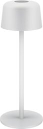 Goobay Wireless LED Table Lamp 25 cm, 3 Brightness Levels, Touch Control, 150 lm, 3000 K, Warm White, Battery Life up to 12 Hours, IP44, Metal housing, incl. USB-C Charging Cable – White, 77676
