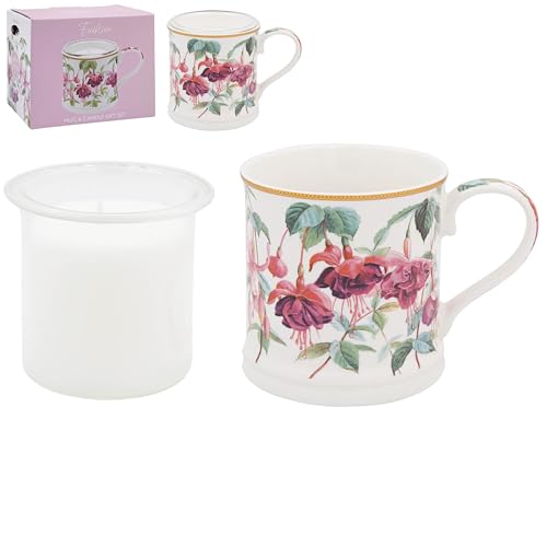 The Leonardo Collection 350ml Fuschia Candle Gift Set for Women & Men - Lovely Decorative Accessories for Home Decor - Aromatherapy Large Scented Candles for Any Celebrations