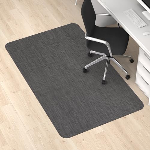 "Blvornl Office Chair Mat for Hardwood Floor and Low Pile Carpet, 35""x 48"" Desk Chair Mat for Hard Wood, Anti-Slip Hard Floor Protector Rolling Chair Mat, PVC Mat Desk Rug for Home, Black"