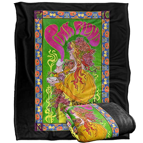 Pink Floyd 1966 Marquee London Poster Silky Touch Super Soft Throw Blanket 152 X 127 cm