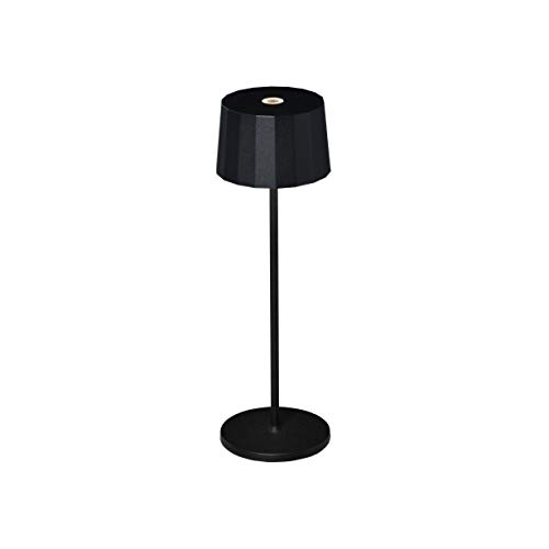 Konstsmide Rechargeable Battery Operated Cordless Table Lamp Touch Control Dimmer and 2 Colour Modes USB Charging Dock Included Battery Powered Light for Indoor or Outdoor Use