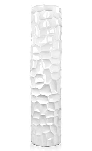 World Art Sculpture Resin Mosaic Column Vase, Multi-Colour, H133 x Ø30 cm
