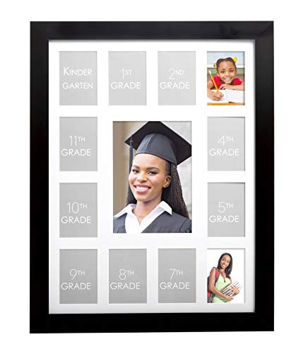 Kate & Milo School Days Frame, Holds 12 School Photos and Graduation Photo, Graduation Party Decorations