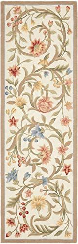 Safavieh Traditional Rug for Living Room, Dining Room, Bedroom - Chelsea Collection, Short Pile, in Ivory and Multicolor, 50 x 75 cm