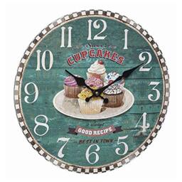 TFA Dostmann Analog Vintage 60.3045.14 La Lavande Retro Large Wall Clock, Lavender, Black, (L) 337 x (W) 41 x (H) 337 mm